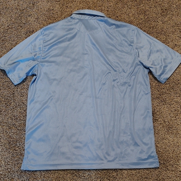 Greg Norman Collection Light Blue Patterned Performance Polo - Picture 3 of 3